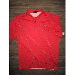 Nike Tiger Woods Collection Golf Polo Medium Sunday Red MEDIUM